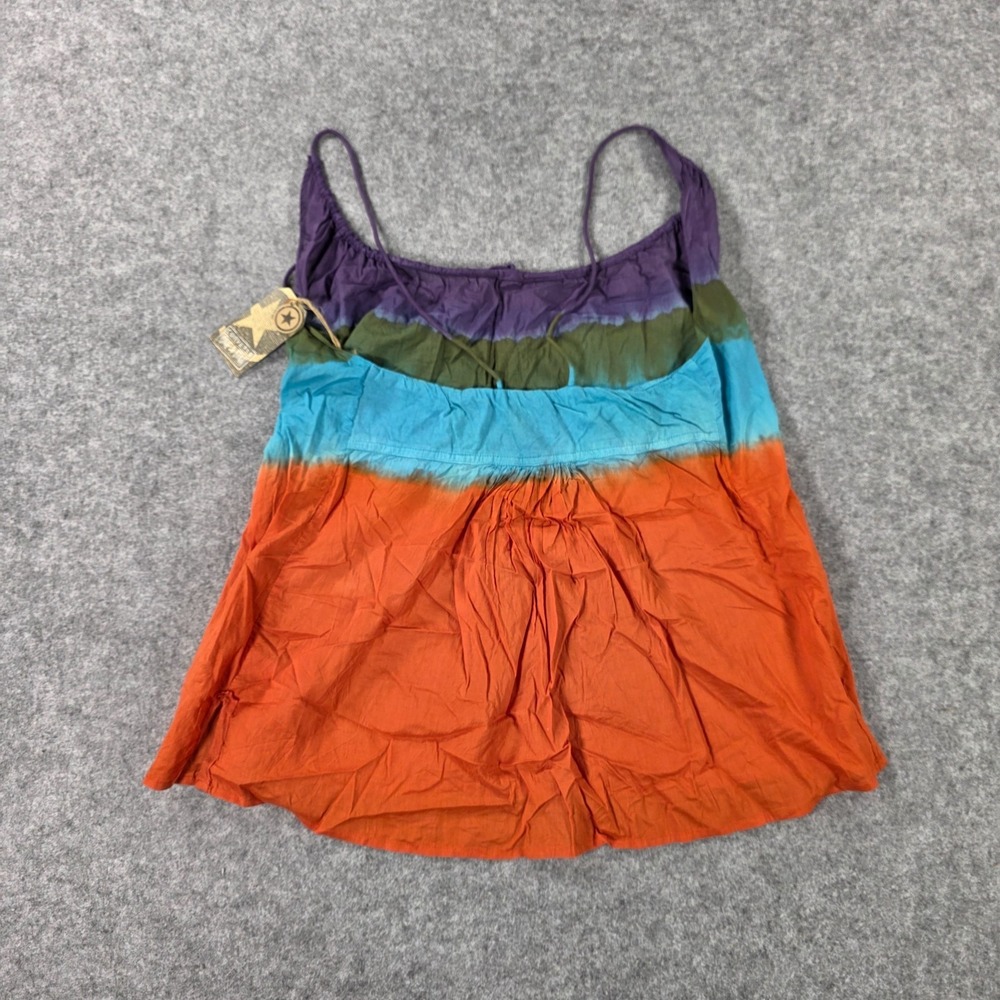 NEW Converse One Star Women's Tie Dye Lightweight Tank Top Med Purple orange NWT - Picture 7 of 7